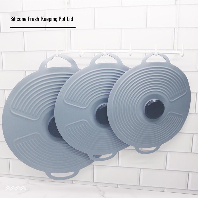 Силиконовый набор для хранения свежести, 3 предмета: Большие, средние и маленькие крышки - Защита от проливания, герметичные, пыленепроницаемые крышки для посуды и защиты от брызг масла