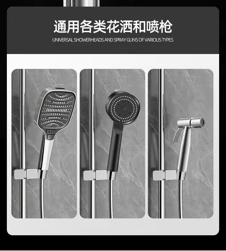 Модернизированный универсальный держатель для душевой лейки, регулируемый 18~25 мм, хромированный держатель для душевой рейки, аксессуары для ванной комнаты, кронштейны для крепления душа