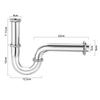 1PCS Stainless Steel Waste Drain Valve Siphon Syphon Anti-odor Water Trap 1/4''X32mm For Kitchen Bathroom Easy Installation