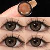 MillCreek 2pcs Contact Lenses with Grade for Eye Brown Beauty Doll Eyes 14.5MM Shortsightedness 0~-8.00 Yearly Use