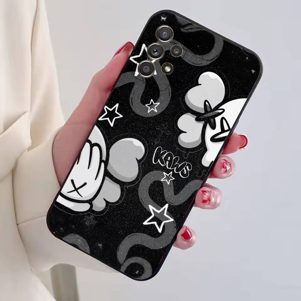 P-Pop Art Mixk K-KAWS Phone Case Black Silicone Soft For Samsung S25,S24,S21,S22,S23,S30,Ultra,S20,Plus,Fe,Lite