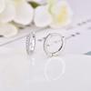 925 Sterling Silver Circle Hoop Earrings Cubic Zirconia Dainty Delicate Earrings Jewelry For Women S-E14