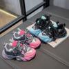 Детские кроссовки конфетного цвета для мальчиков и девочек, кроссовки на липучке 2024 года, новые модные универсальные детские кроссовки, повседневные, грязезащитные