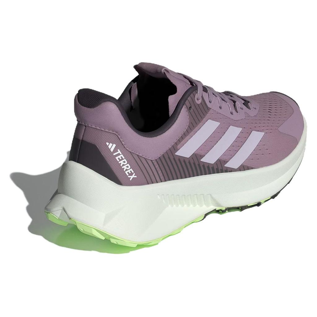 Adidas Terrex Soulstride Flow Удобные Универсальные Амортизирующие Прочные Кроссовки Мид-топ Женские Кроссовки для Бега Фиолетово-Серые ID7719