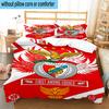 3pcs Benfica Football Club Printed Bedding Set Duvet Cover Closure Includes 1 Duvet Cover & 2 Pillowcases Bedding Sets Home Decor Gifts