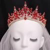 New Bride Wedding Baroque Red Birthday Crown Tiara Accessories Hair Accessories Wedding Dress Princess Dress Crown