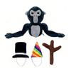 Gorilla Tag Plush Toy with Hat, Soft Stuffed Animal Monkey Doll, Comes with Hat Accessories, Suitable for Kids and Fans