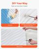 3D Wall Panels 12-Pack 19.7x19.7'' PVC 32 Sq.Ft Coverage Wave Matte White