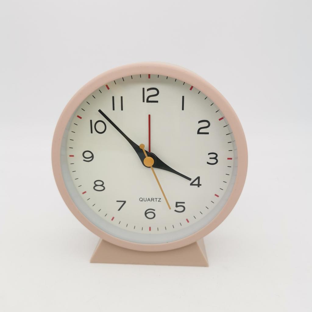 Silent Quartz Clock Metal Clock with Alarm Clock with Night Light Big Head Pointer Early Education Alarm Clock Student Bed Clock