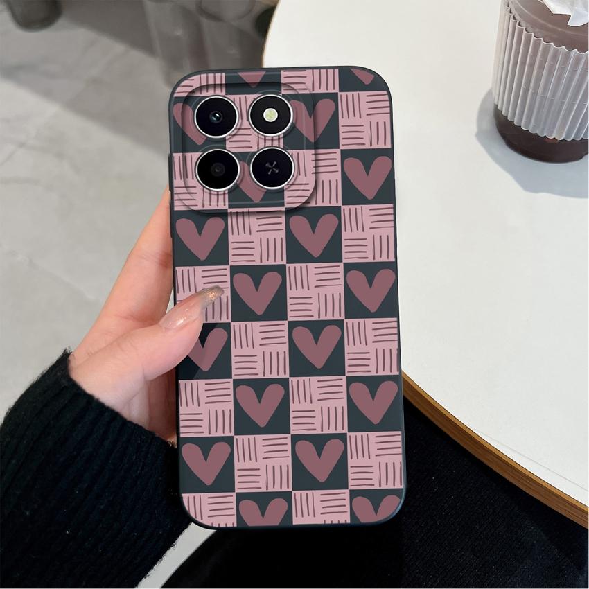 Для Huawei Honor X6C X7C 400 Pro Lite Чехол для телефона Милые розовые облачные узоры Жидкий силикон Недавно обновленные Противоударные Защитные чехлы Для Huawei Чехол