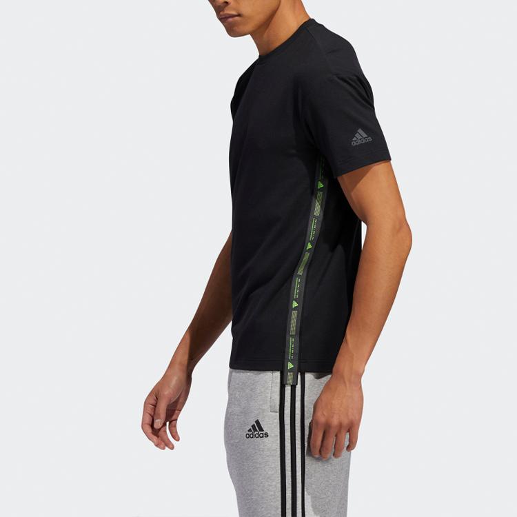 adidas Футболка Graphic Prime с боковой лентой, мужские топы, черная FT2791