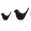 Creative Black Birds Matte Figurines Home Decorations Accessories (Pack of 2, Black)