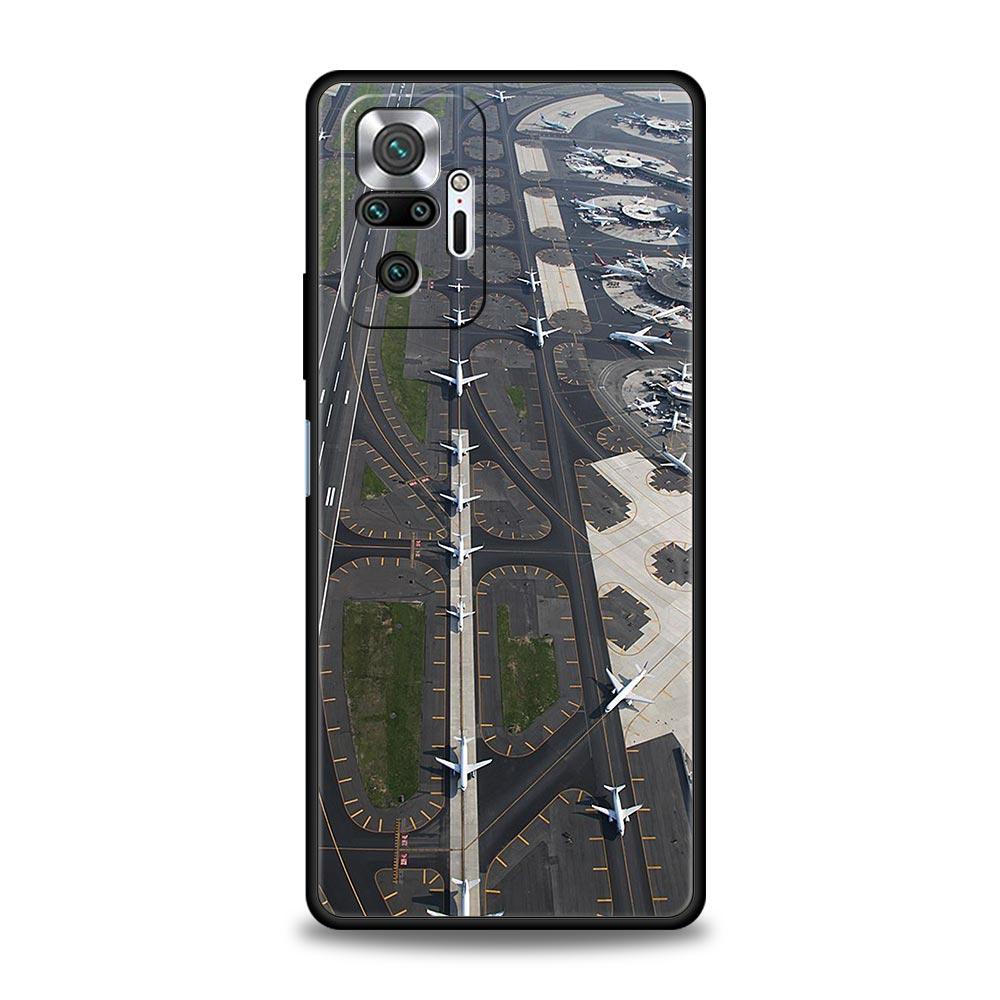 Travel-Nspired Airplane Route Phone Case Cover for Redmi 14C 10C Note 15 14 13 12 10 11 K40 Pro Plus Soft TPU Shockproof Fundas