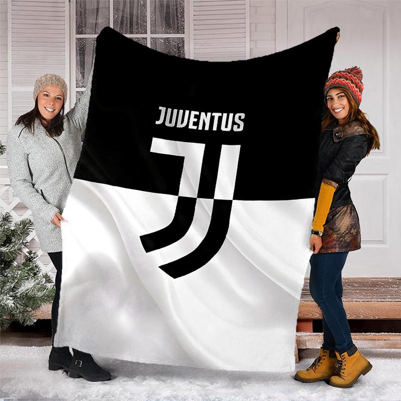 1pc Juventus Theme Blanket - Digital Print, Polyester, Cozy for All Seasons, Perfect for Outdoor, and Travel