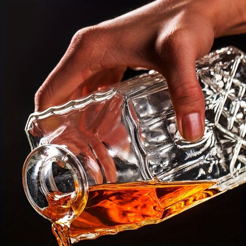 1 комплект стаканов для виски с 6 стаканами (графин: 9,4 дюйма / тумблеры: 3,15 дюйма Высота) Элегантная хрустальная посуда для домашнего бара, аксессуар из жемчужной пены, подарок