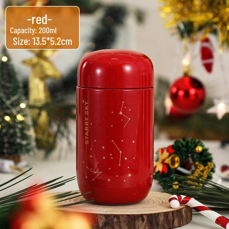 Мини-термос Starry Sky 304 из нержавеющей стали — модный и компактный с логотипом