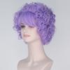 Женский синтетический кудрявый парик короткий высокий верх с челкой для сценического выступления косплея костюмированной вечеринки подарка на Хэллоуин