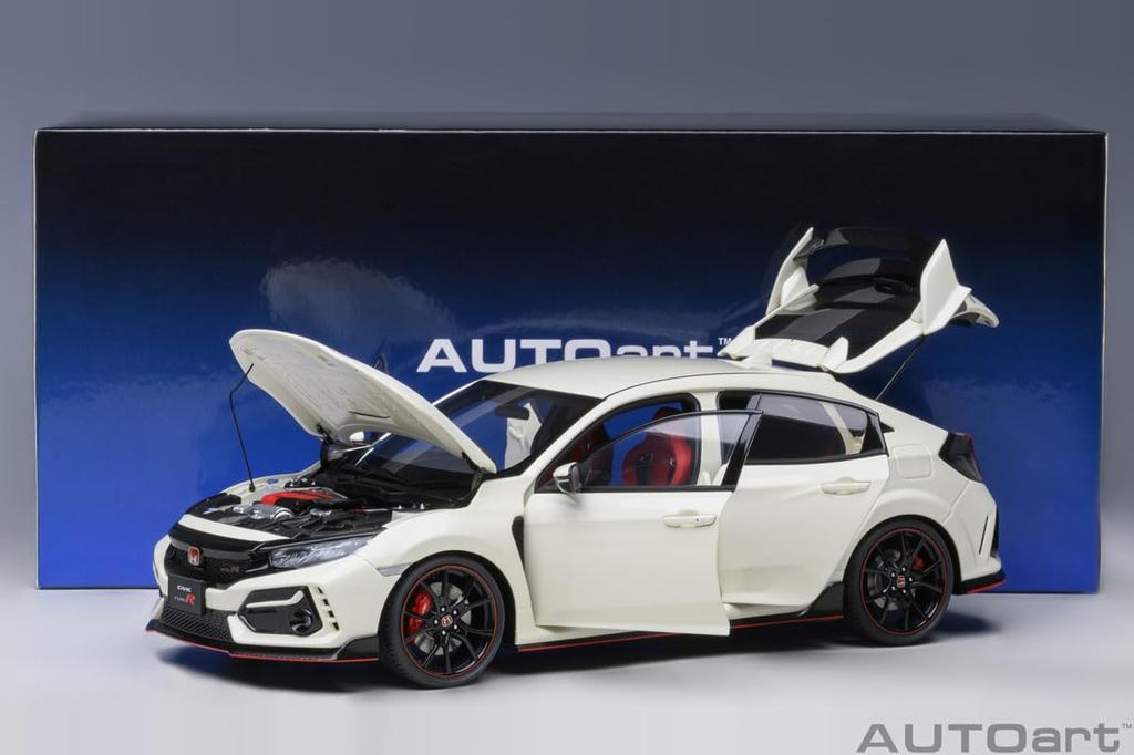 AUTOart Honda Civic Type R 2021 Championship White Finished Product 1/18 (FK8)