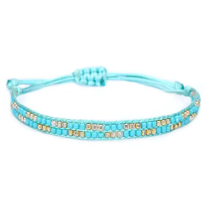 Богемный браслет из бисера Miyuki для женщин и мужчин, ручная работа, плетеные скользящие узлы, регулируемые браслеты, ювелирные изделия