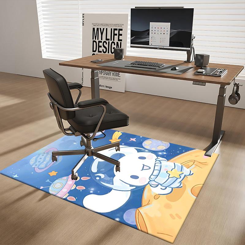 Anime Cartoon Design Chair Mat - Non-Slip Carpet for Office, Home Decor, Living Room, Bedroom, Game Room & Dormitory (Seasonal Gift).E031