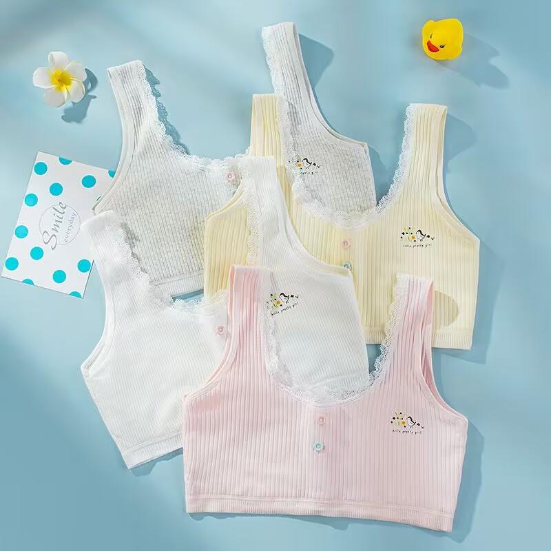 Детский тренировочный бюстгальтер для девочек, нижнее белье для подростков, жилет, нижнее белье для подростков, одежда для периода полового созревания, От 8 до 14 лет