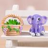 4Pcs Adorable Fade-resistant Creative Design Mini Fairy Garden Elephant Ornament for Living Room Miniature