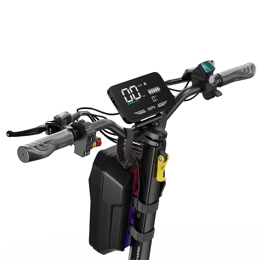 Electric Scooter Foldable OOTD 11" 1300Wx2 Motor Hydraulic Brake 52V 23.4AH Fully Suspended Adult Electric Scooter Max Load 150Kg Black T10 Pro