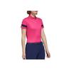 Adidas Рубашка поло в рубчик с цветными блоками, женская, розовая FJ2438