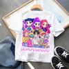 Cartoon Print Fashion Kids Clothing Short Sleeve T-Shirt Casual Comfortable T-shirt Girls