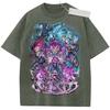 Vintage Washed Black TShirt Dragon Ball Anime Super Saiyan Goku Print Oversized Streetwear for Casual Daily Wear and Campus