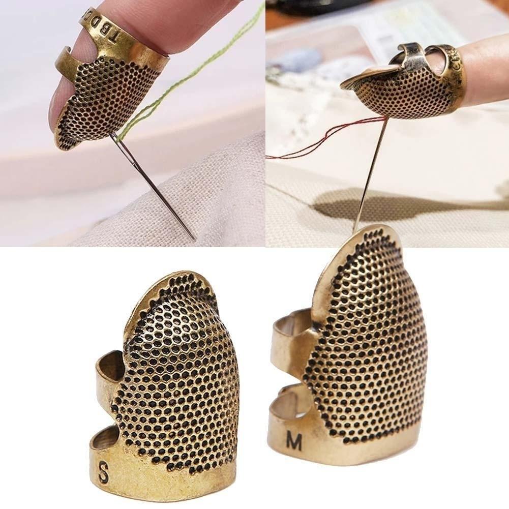 Thimble Sewing Press-fit Thimble Finger Sleeve Household Adjustable Thimble Ferrule Metal