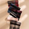 Wool Scarf Atmosphere Women's Retro Plaid Autumn and Winter New Korean Versatile Winter Scarf and Shawl Dual Purpose