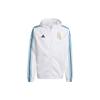 Sport Performance Argentina Team Three-Stripe Colorblock Long Sleeve Hooded Jacket Men Outerwear White IU2138