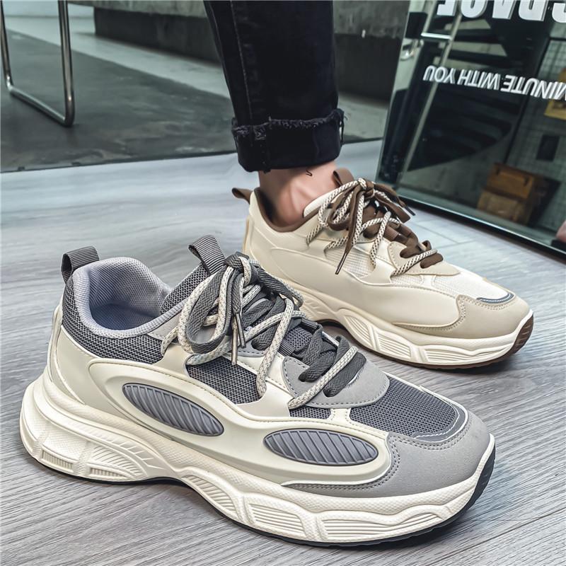 Spring and Autumn New Men's Sneakers Fashion Versatile Youth Casual Shoes Thick Soled Height Boosting Lightweight Running Shoes