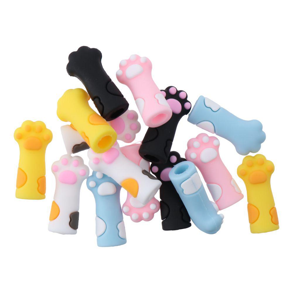 5 Color Cat Paw Stoppers Silicone Knitting Needle Needle Minder Knitting Accessories