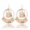 Подарки Стильные серьги-подвески в стиле БОХО на любой случай Золотые висячие серьги