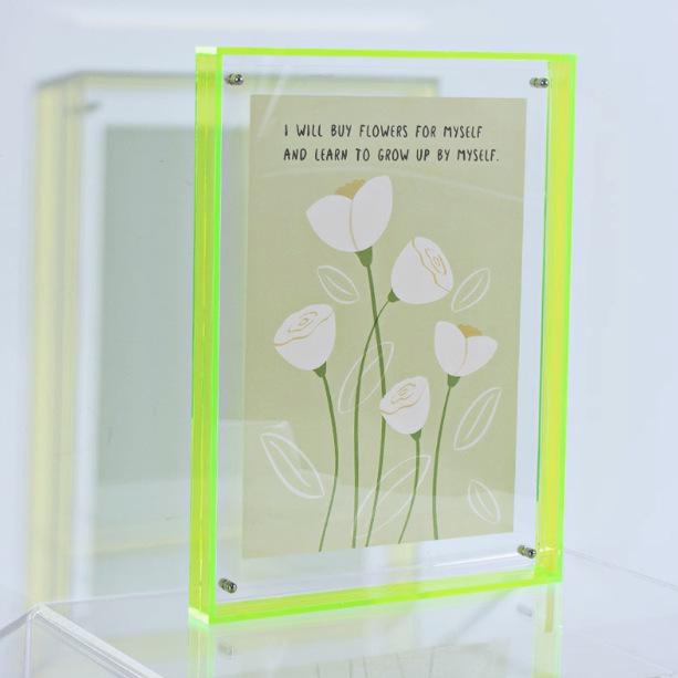 Premium Multi-Color Acrylic Photo and Art Display Frame - A4 Size