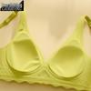 Женский бесшовный бюстгальтер для сна без косточек: Фиксированная чашка, Предотвращающая провисание, Тонкая, Со сборочным эффектом для маленькой груди