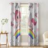 Cartoon Cute Unicorn Windows Curtains for Living Room Child Bedroom Window Treatment Blinds Kitchen Curtains