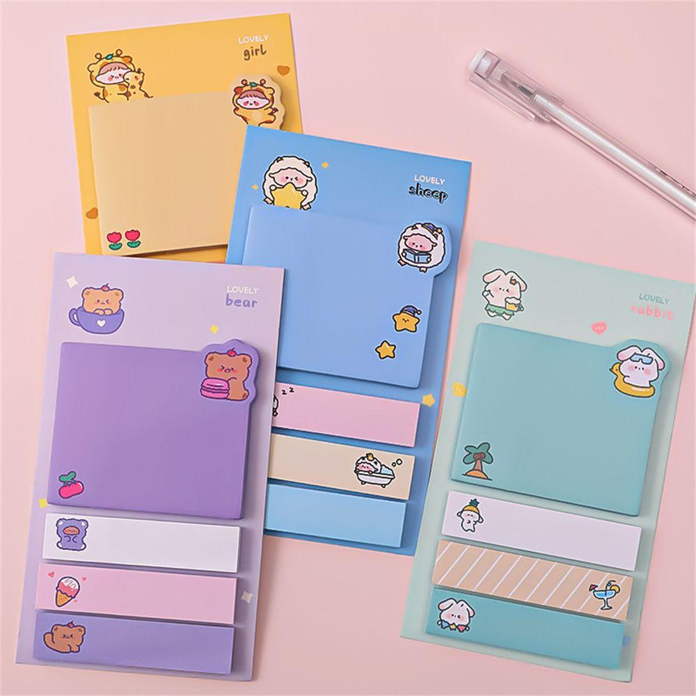 Kawaii School Supplies Animal Stationery N Times Memo Pads Planner Stickers Sticky Notes Bookmark