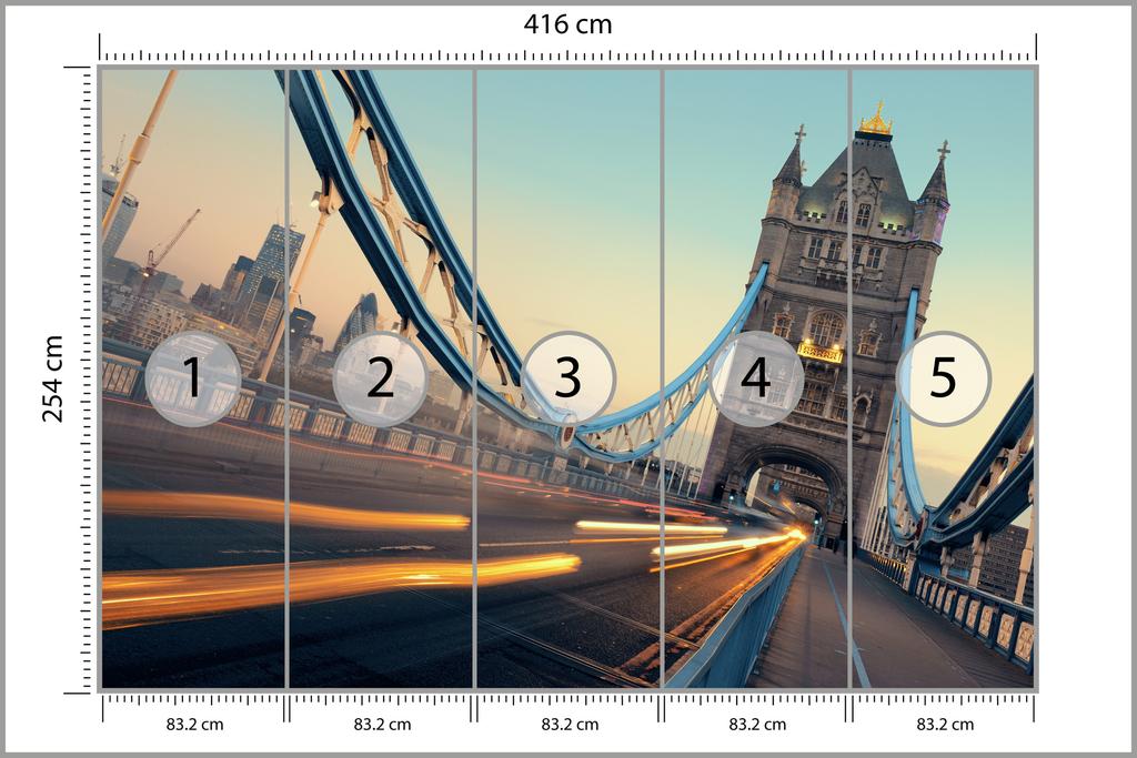Photomural London Tower Bridge Self-Adhesive Mural 416x290