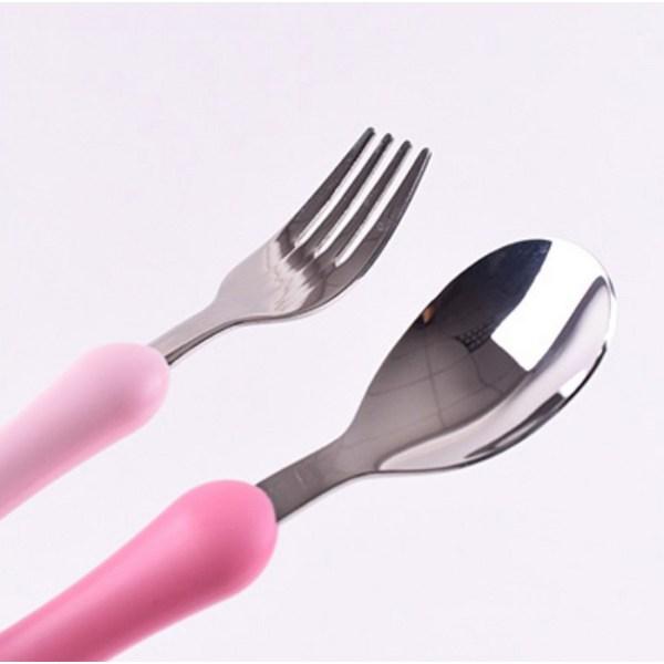 Lilpang Infant My Melody Mascot Spoon Fork Case Set MM6561, Mixed Colors, Case + Spoon + Fork, 1 Set, Korean Popular Tableware