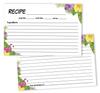 Inkdotpot Карточки с рецептами 4x6 дюймов (Набор из 50) , Толстые двухсторонние карточки премиум-класса - белые карточки для заметок с рецептами в современном стиле
