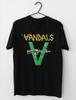 Футболка с коротким рукавом и логотипом группы The Vandals, хлопок, черная, все размеры, AL289, унисекс