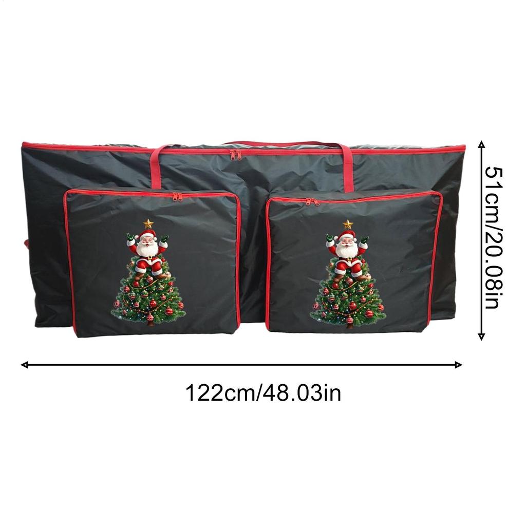 Christmas Tree Storage Box Zippered Box Extra Large Storage Container With Reinforced Handles And Pockets For Basement Closet