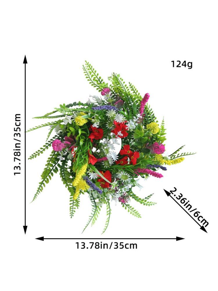 1 шт. летний венок для входной двери, летние весенние украшения, венок из полевых цветов лаванды для дома, крыльца, наружного вечернего окна