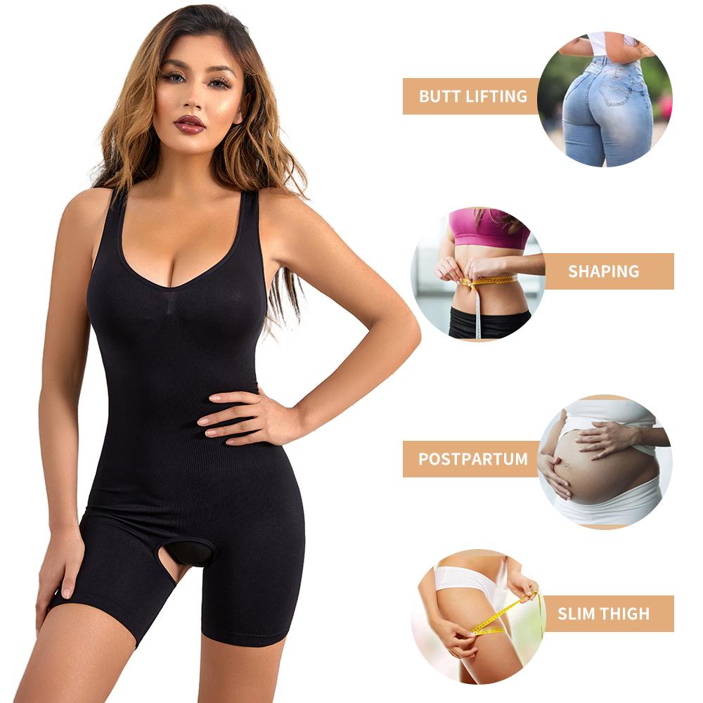 Женский корсет для всего тела, корсет для талии, корректирующее белье, боди для похудения, майки, рубашка с открытой промежностью, корсет, подтягивающее белье для послеродового восстановления