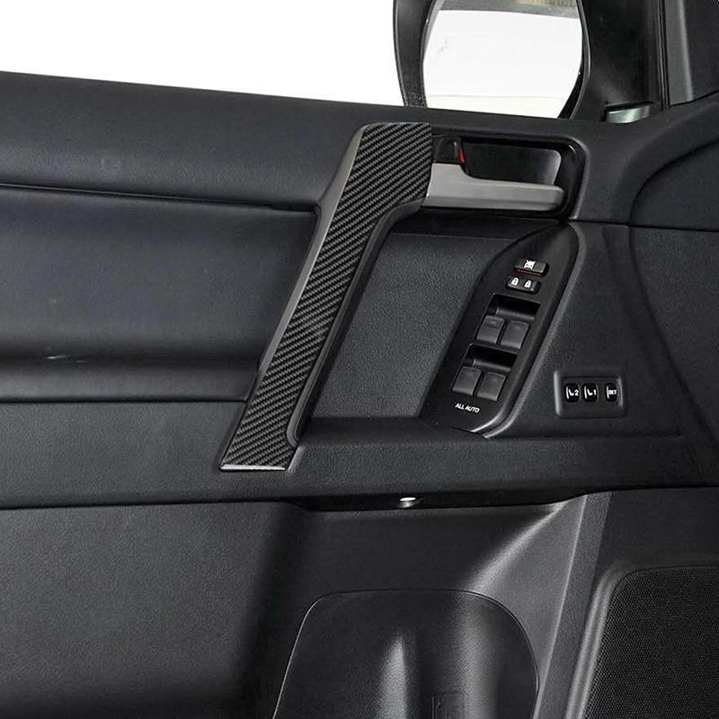 Для Toyota Land Cruiser Prado Gen Мягкий карбоновый рычаг переключения передач, панель управления стеклоподъемником, воздухозаборник, салон автомобиля