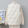 Vest for Women Cotton Winter Oversize Thickened Down Sleeveless Tops Lightweight Round Neck Versatile Casual Vest