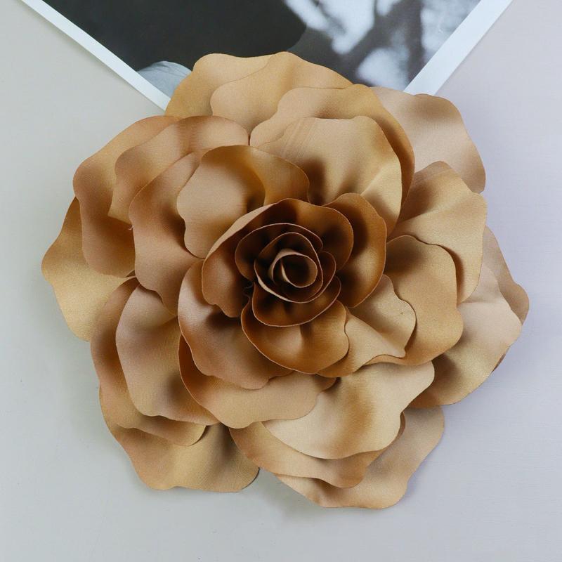 20Cm Personalized Exaggerated Satin Large Flower Brooch Colorful Fabric Rose Chest Flower Pin Versatile For Women